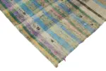 Chaput Çizgili Multi Renk Pamuk Üzerine Yün El Dokuma Kilim-237x277 - Görsel 4