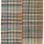 Chaput Çizgili Multi Renk Pamuk Üzerine Yün El Dokuma Kilim-206x270