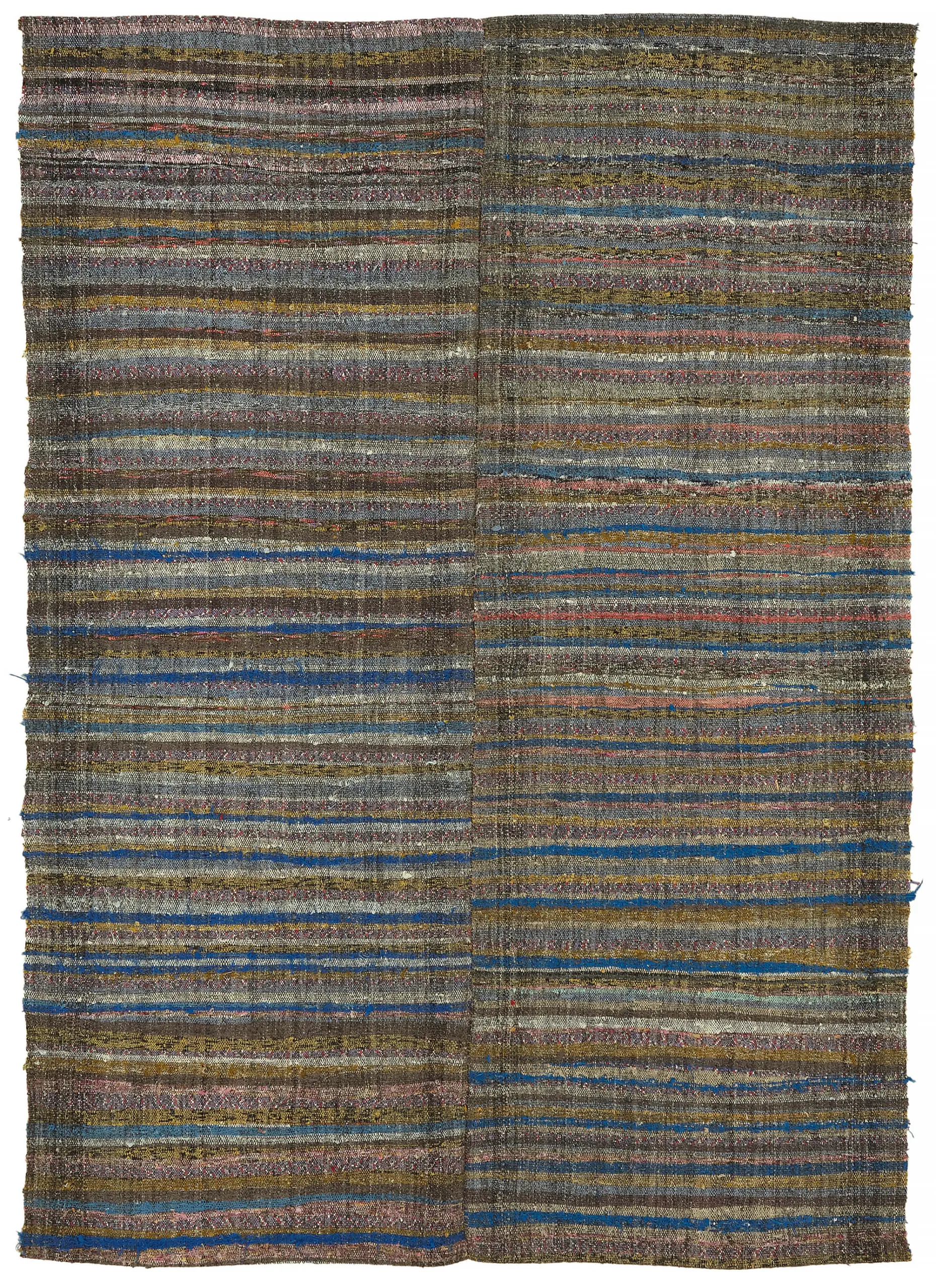 Rc_47330_0_Multicolor_Oriental_Kilim_Rugs Chaput Çizgili Multi Renk Pamuk Üzerine Yün El Dokuma Kilim-180x253 - Görsel 1