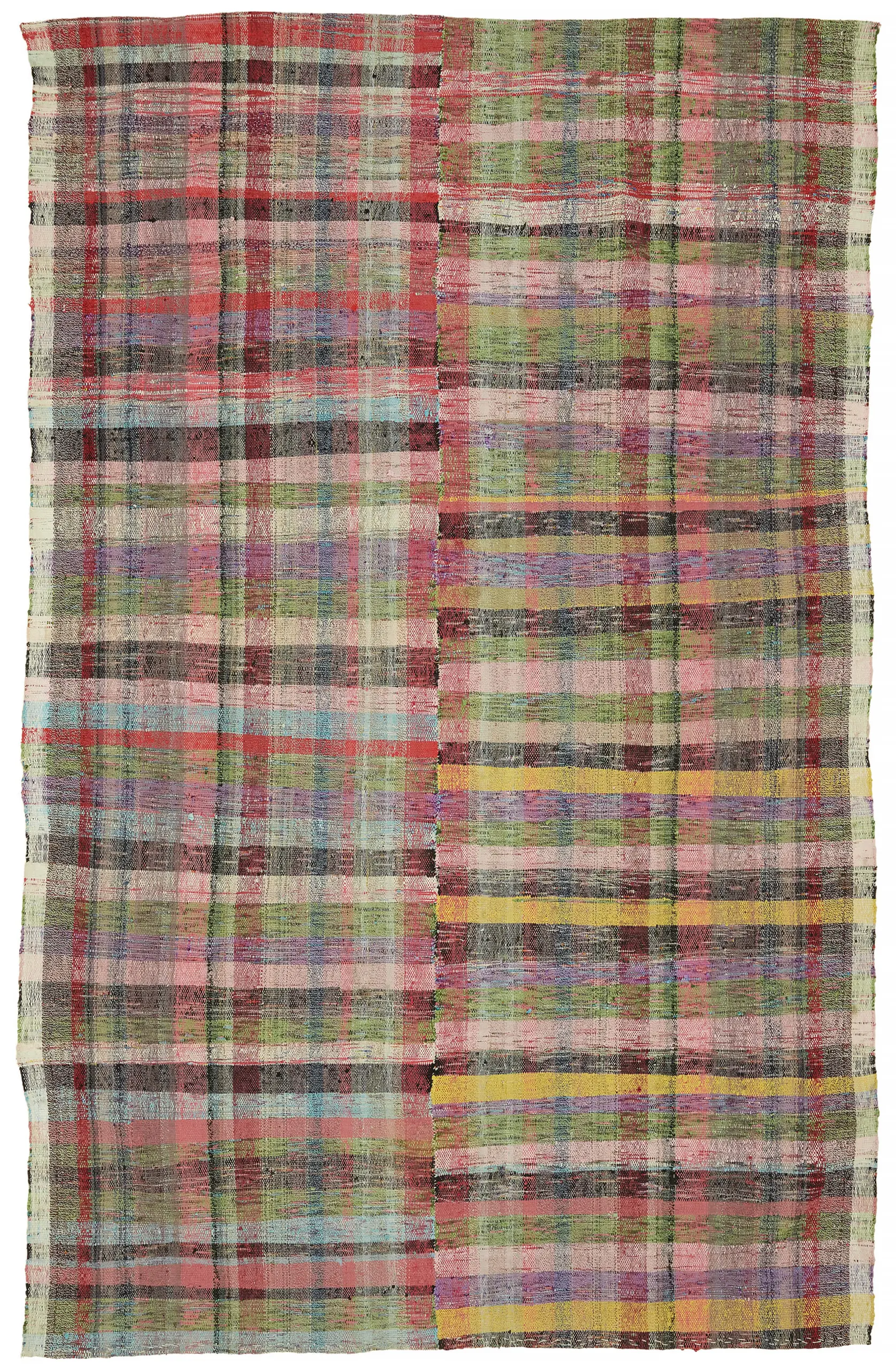 Rc_47334_0_Multicolor_Oriental_Kilim_Rugs Chaput Çizgili Multi Renk Pamuk Üzerine Yün El Dokuma Kilim-194x310 - Görsel 1