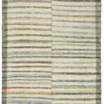 Chaput Çizgili Multi Renk Pamuk Üzerine Yün El Dokuma Kilim-204x331