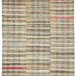 Chaput Çizgili Multi Renk Pamuk Üzerine Yün El Dokuma Kilim-208x288