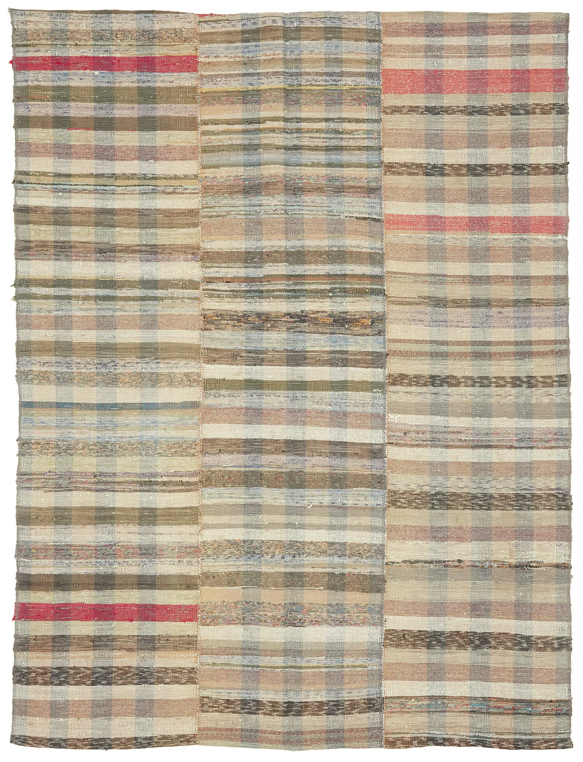 Rc_47336_0_Multicolor_Oriental_Kilim_Rugs Chaput Çizgili Multi Renk Pamuk Üzerine Yün El Dokuma Kilim-208x288 - Görsel 1