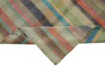 Chaput Çizgili Multi Renk Pamuk Üzerine Yün El Dokuma Kilim-222x330 - Görsel 6