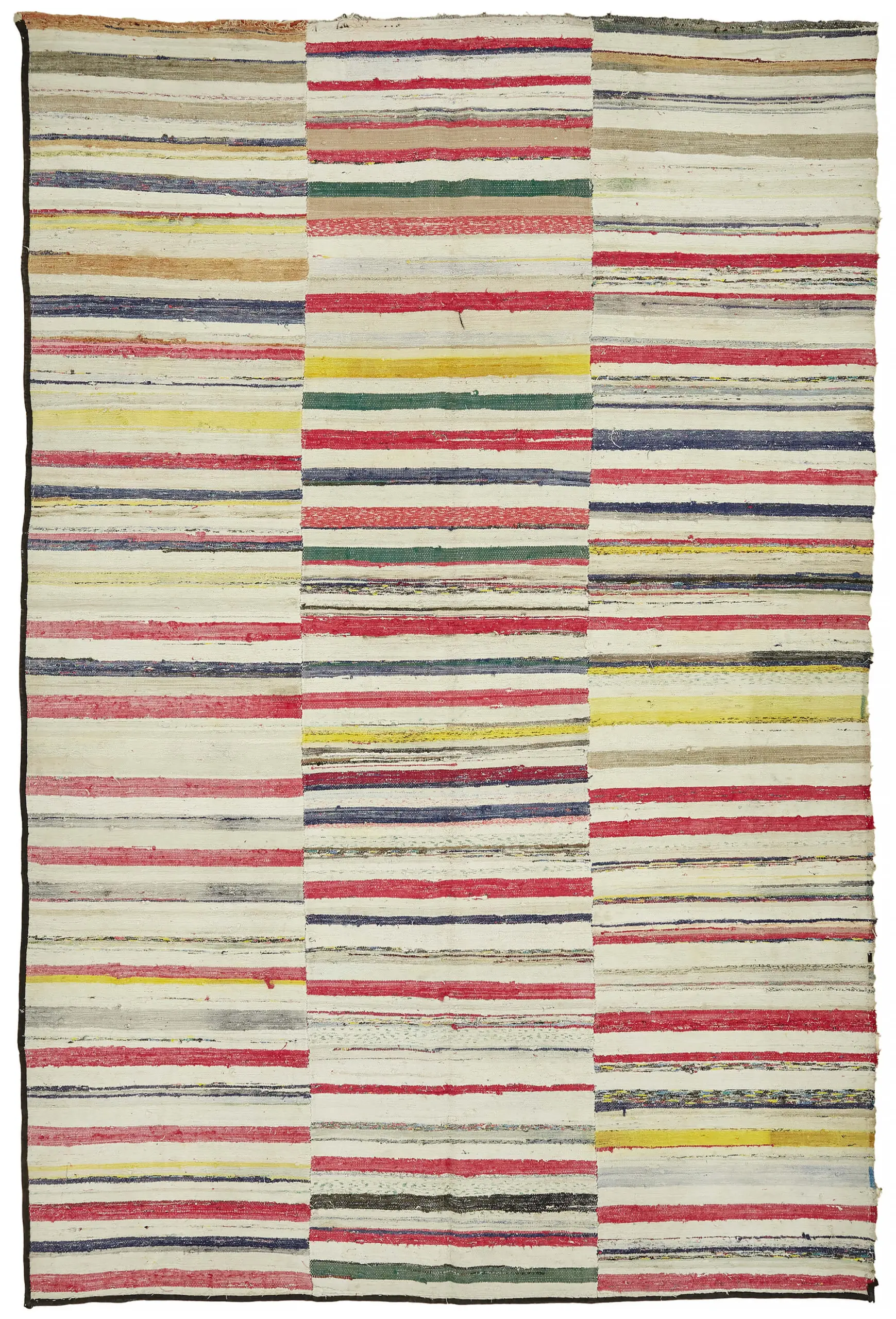 Rc_47338_0_Multicolor_Oriental_Kilim_Rugs Chaput Çizgili Multi Renk Pamuk Üzerine Yün El Dokuma Kilim-220x325 - Görsel 1