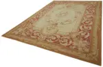 Aubusson Eskitme Bej Pamuk Üzerine Yün El Dokuma Halı-300x432 - Görsel 3