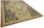 Aubusson Eskitme Bej Pamuk Üzerine Yün El Dokuma Halı-272x376 - Görsel 2