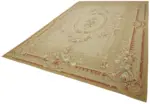 Aubusson Eskitme Bej Pamuk Üzerine Yün El Dokuma Halı-298x439 - Görsel 3