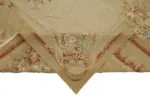 Aubusson Eskitme Bej Pamuk Üzerine Yün El Dokuma Halı-298x439 - Görsel 6