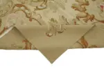 Aubusson Eskitme Bej Pamuk Üzerine Yün El Dokuma Halı-176x270 - Görsel 6