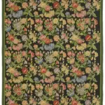 Aubusson Eskitme Bej Pamuk Üzerine Yün El Dokuma Halı-238x306