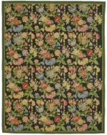 Aubusson Eskitme Bej Pamuk Üzerine Yün El Dokuma Halı-238x306