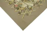 Aubusson Eskitme Bej Pamuk Üzerine Yün El Dokuma Halı-268x355 - Görsel 4