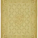 Aubusson Eskitme Bej Pamuk Üzerine Yün El Dokuma Halı-239x300