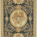 Aubusson Eskitme Bej Pamuk Üzerine Yün El Dokuma Halı-270x378