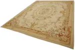Aubusson Eskitme Bej Pamuk Üzerine Yün El Dokuma Halı-275x354 - Görsel 3