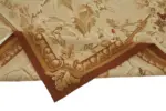 Aubusson Eskitme Bej Pamuk Üzerine Yün El Dokuma Halı-279x366 - Görsel 6