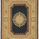 Aubusson Eskitme Bej Pamuk Üzerine Yün El Dokuma Halı-274x375