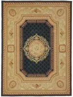 Aubusson Eskitme Bej Pamuk Üzerine Yün El Dokuma Halı-274x375