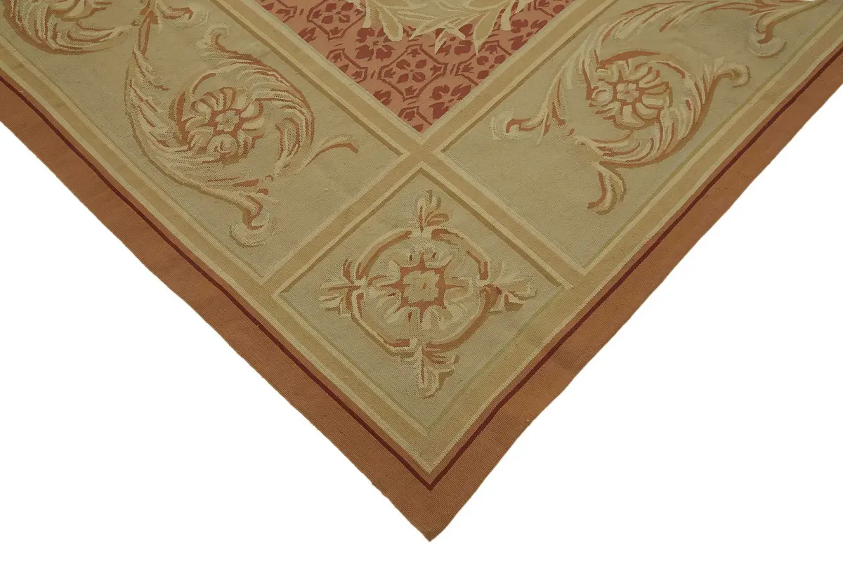 Aubusson Eskitme Bej Pamuk Üzerine Yün El Dokuma Halı-295x431 - Görsel 4