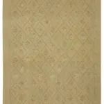 Aubusson Eskitme Bej Pamuk Üzerine Yün El Dokuma Halı-272x360