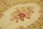Aubusson Eskitme Bej Pamuk Üzerine Yün El Dokuma Halı-260x360 - Görsel 5