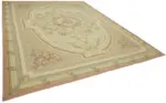 Aubusson Eskitme Bej Pamuk Üzerine Yün El Dokuma Halı-307x429 - Görsel 2