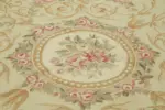 Aubusson Eskitme Bej Pamuk Üzerine Yün El Dokuma Halı-307x429 - Görsel 5