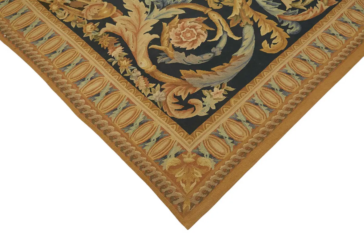 Aubusson Eskitme Bej Pamuk Üzerine Yün El Dokuma Halı-271x377 - Görsel 4