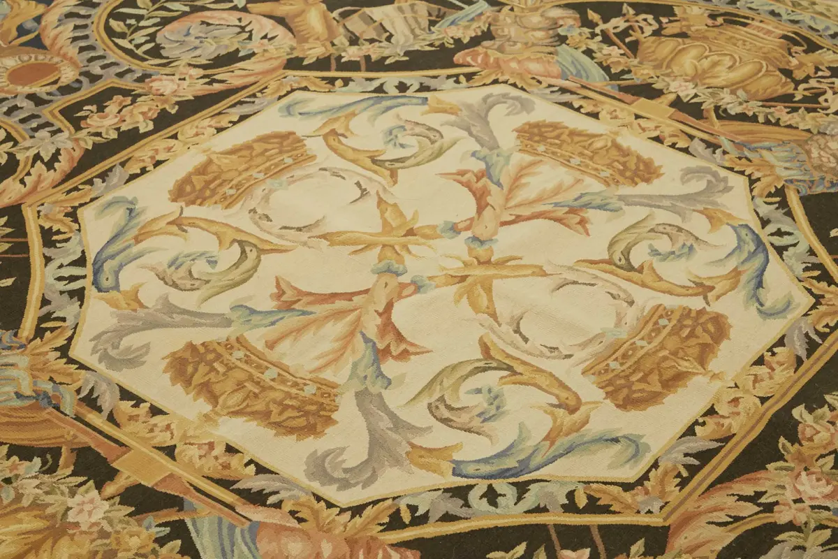 Aubusson Eskitme Bej Pamuk Üzerine Yün El Dokuma Halı-271x377 - Görsel 5