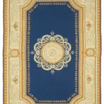 Aubusson Eskitme Bej Pamuk Üzerine Yün El Dokuma Halı-304x457