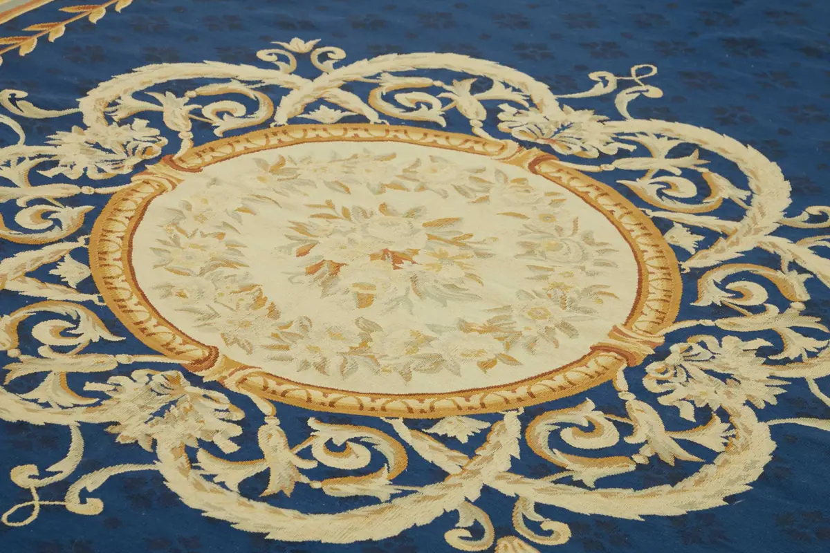 Aubusson Eskitme Bej Pamuk Üzerine Yün El Dokuma Halı-304x457 - Görsel 5