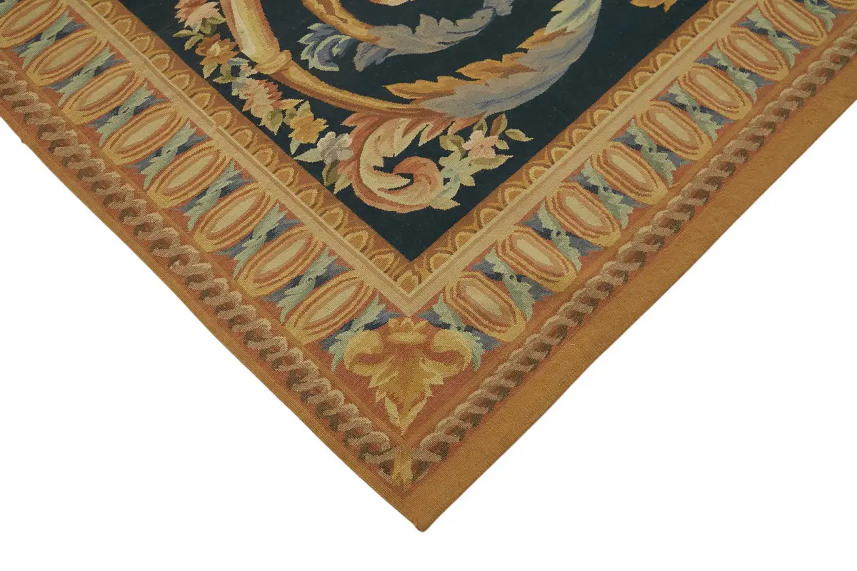 Aubusson Eskitme Bej Pamuk Üzerine Yün El Dokuma Halı-304x431 - Görsel 4