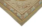 Aubusson Eskitme Bej Pamuk Üzerine Yün El Dokuma Halı-274x366 - Görsel 4