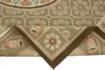 Aubusson Eskitme Bej Pamuk Üzerine Yün El Dokuma Halı-206x279 - Görsel 6