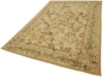 Aubusson Eskitme Bej Pamuk Üzerine Yün El Dokuma Halı-177x273 - Görsel 3