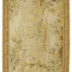 Aubusson Eskitme Bej Pamuk Üzerine Yün El Dokuma Halı-153x242