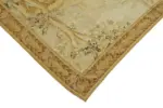 Aubusson Eskitme Bej Pamuk Üzerine Yün El Dokuma Halı-153x242 - Görsel 4