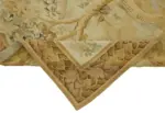 Aubusson Eskitme Bej Pamuk Üzerine Yün El Dokuma Halı-153x242 - Görsel 6