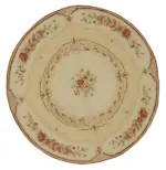 Needlepoint Bej Pamuk Üzerine Yün El Dokuma Halı-180x180