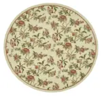 Needlepoint Bej Pamuk Üzerine Yün El Dokuma Halı-186x186