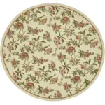 Needlepoint Bej Pamuk Üzerine Yün El Dokuma Halı-186x186