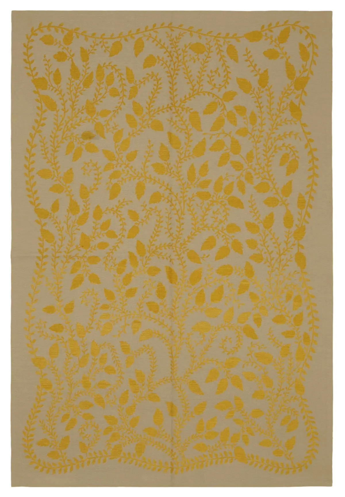 Rc_47452_0_Beige_Flatweave_Kilim_Rugs Needlepoint Bej Pamuk Üzerine Yün El Dokuma Halı-184x272 - Görsel 1