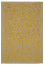 Needlepoint Bej Pamuk Üzerine Yün El Dokuma Halı-184x272