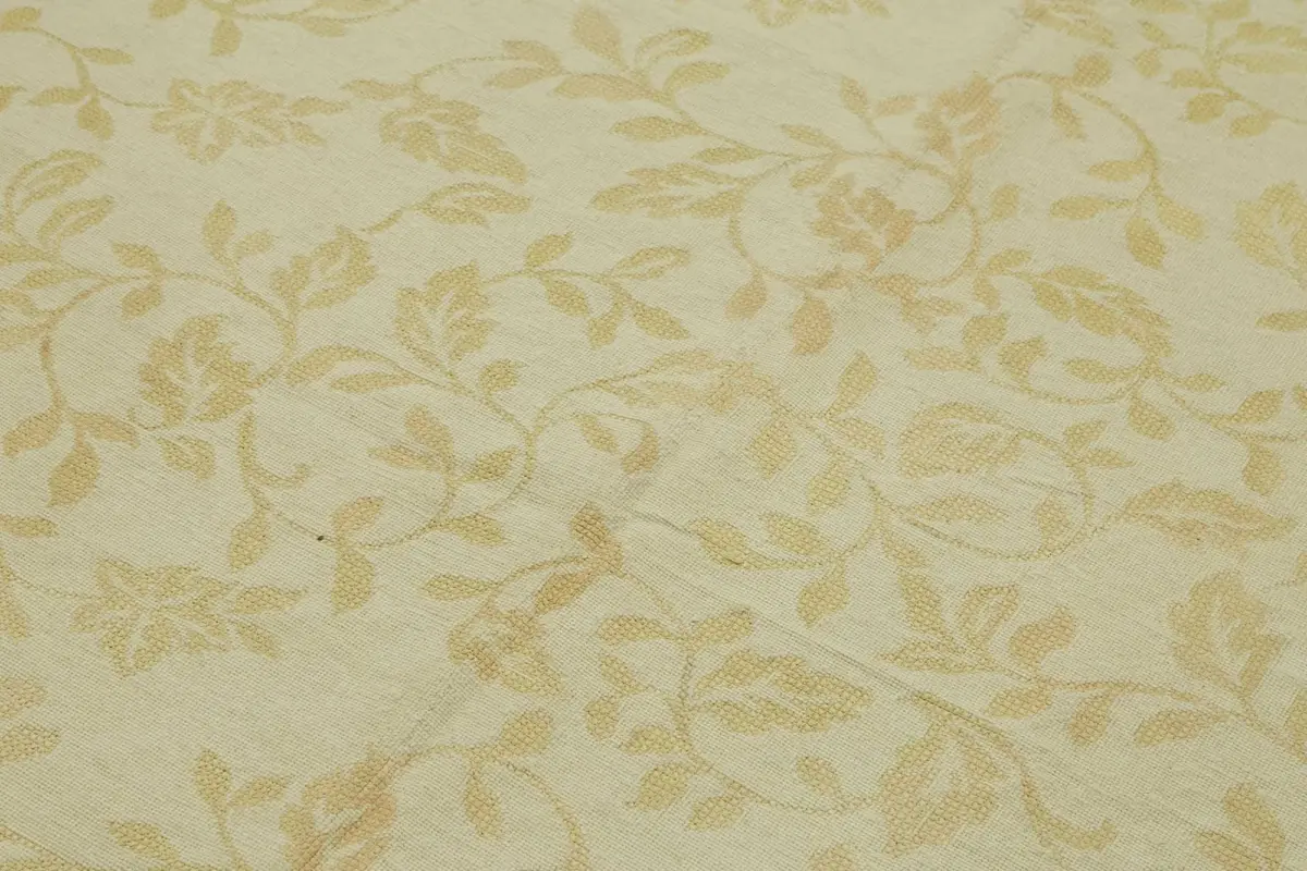 Needlepoint Bej Pamuk Üzerine Yün El Dokuma Halı-180x255 - Görsel 5