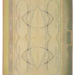 Needlepoint Bej Pamuk Üzerine Yün El Dokuma Halı-180x256