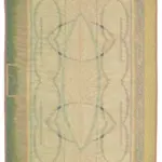 Needlepoint Bej Pamuk Üzerine Yün El Dokuma Halı-180x257