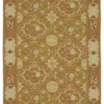 Needlepoint Bej Pamuk Üzerine Yün El Dokuma Halı-181x273