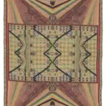 Needlepoint Bej Pamuk Üzerine Yün El Dokuma Halı-181x273