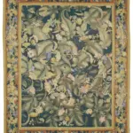 Needlepoint Bej Pamuk Üzerine Yün El Dokuma Halı-231x290